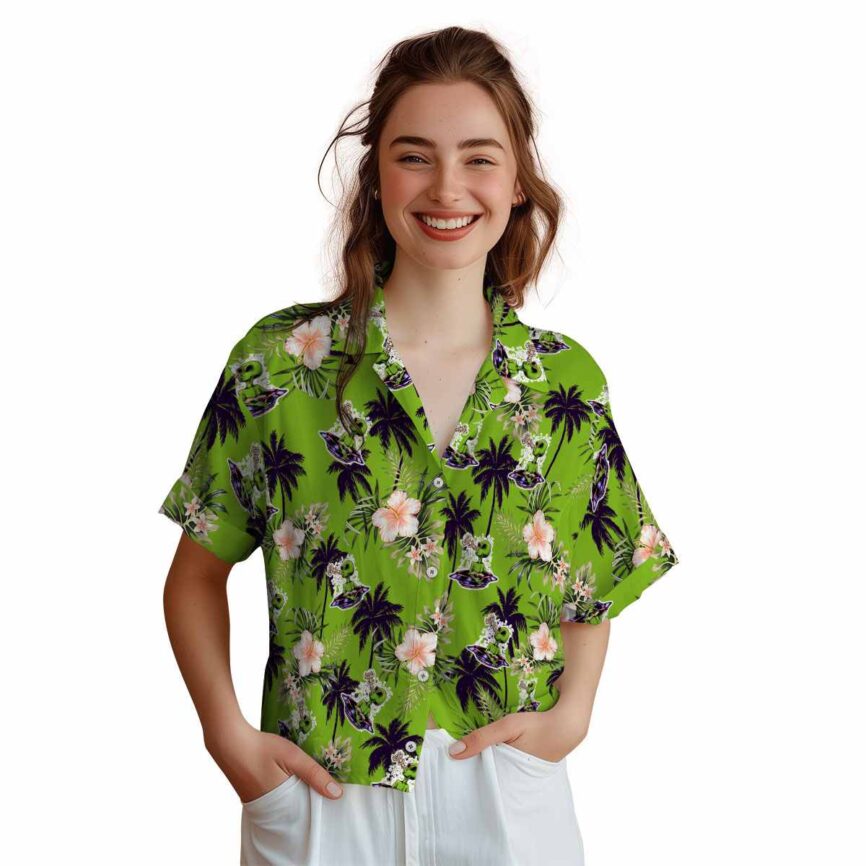 Alien Hibiscus Palm Hawaiian Shirt Top rated