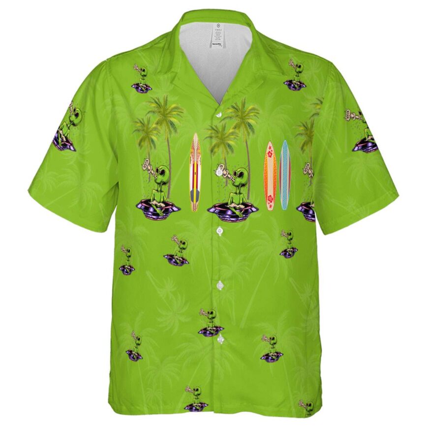 Alien Island Theme Hawaiian Shirt Fashion forward