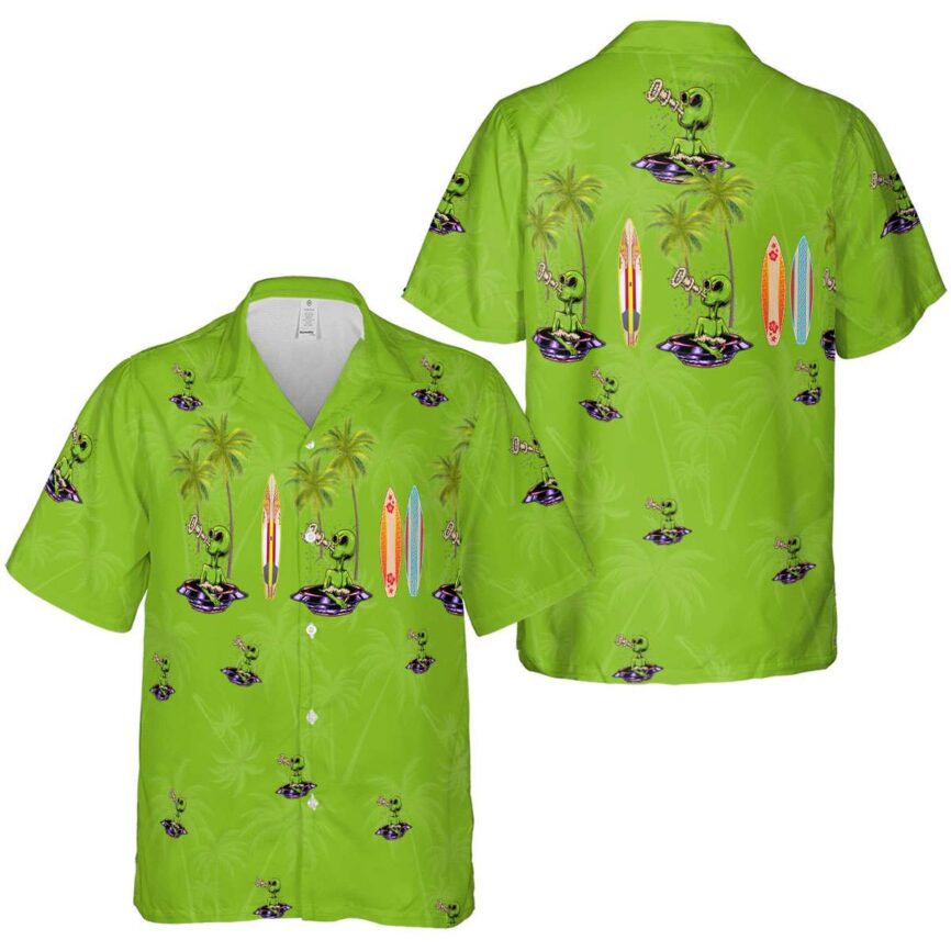 Alien Island Theme Hawaiian Shirt Premium grade