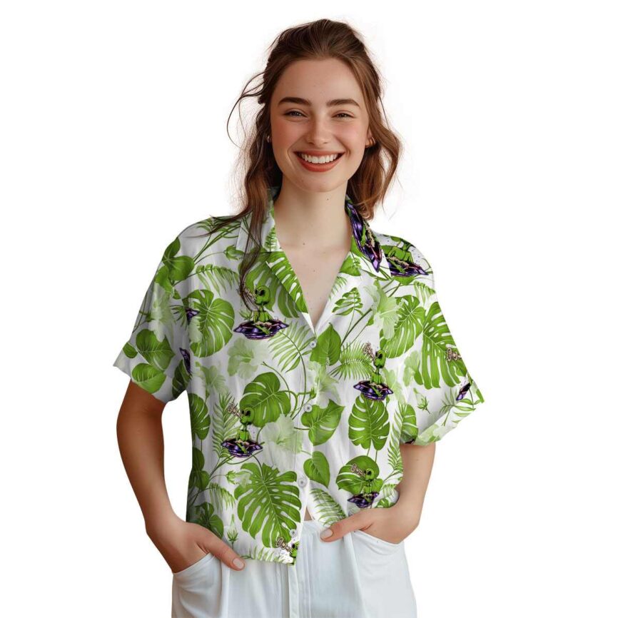 Alien Leaf Pattern Hawaiian Shirt Top rated