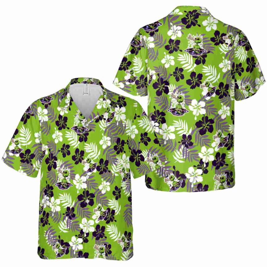 Alien Leafy Hibiscus Hawaiian Shirt Premium grade