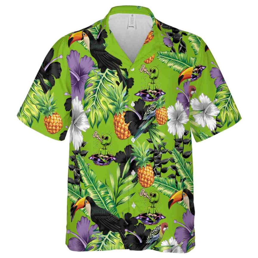 Alien Leafy Toucan Hawaiian Shirt Fashion forward