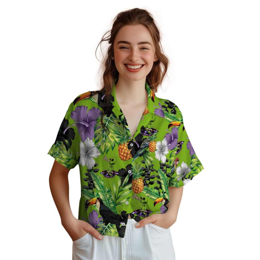 Alien Leafy Toucan Hawaiian Shirt Top rated