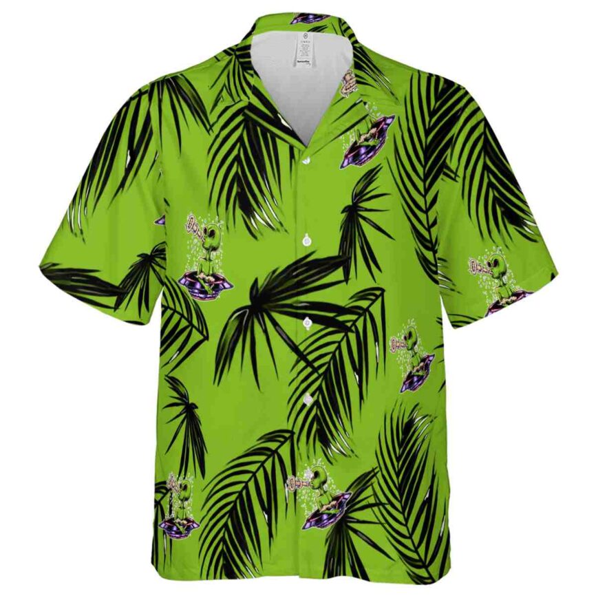 Alien Monochrome Palm Hawaiian Shirt Fashion forward