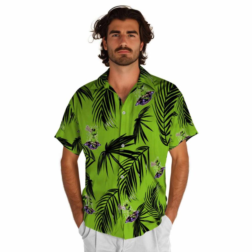 Alien Monochrome Palm Hawaiian Shirt New Arrival