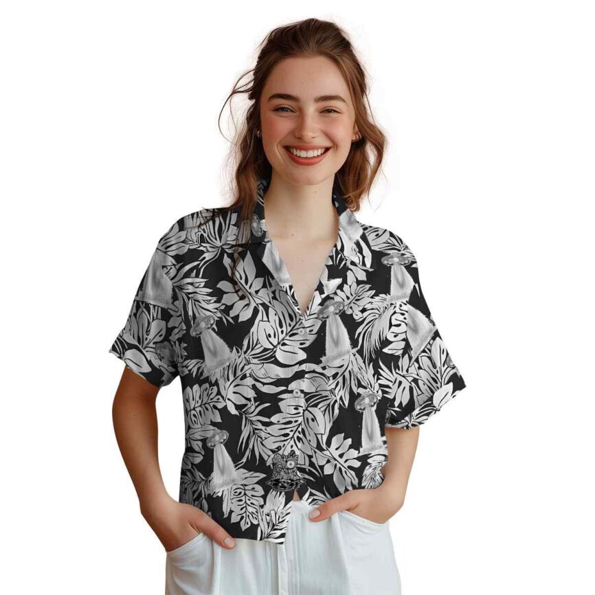 Alien Monstera Foliage Hawaiian Shirt Top rated