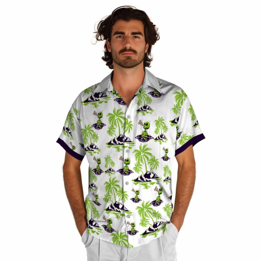 Alien Palm Island Graphic Hawaiian Shirt New Arrival