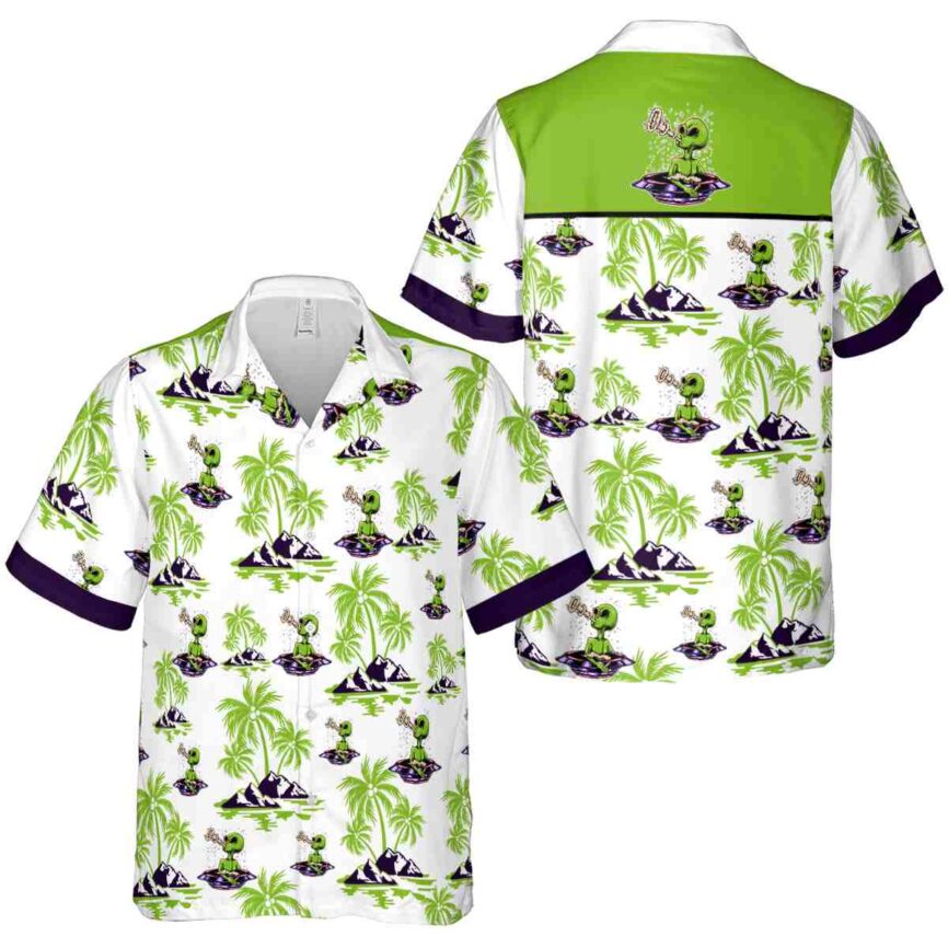 Alien Palm Island Graphic Hawaiian Shirt Premium grade