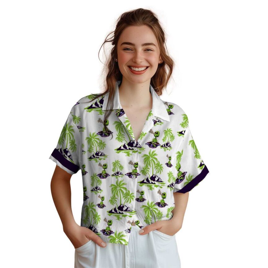 Alien Palm Island Graphic Hawaiian Shirt Top rated