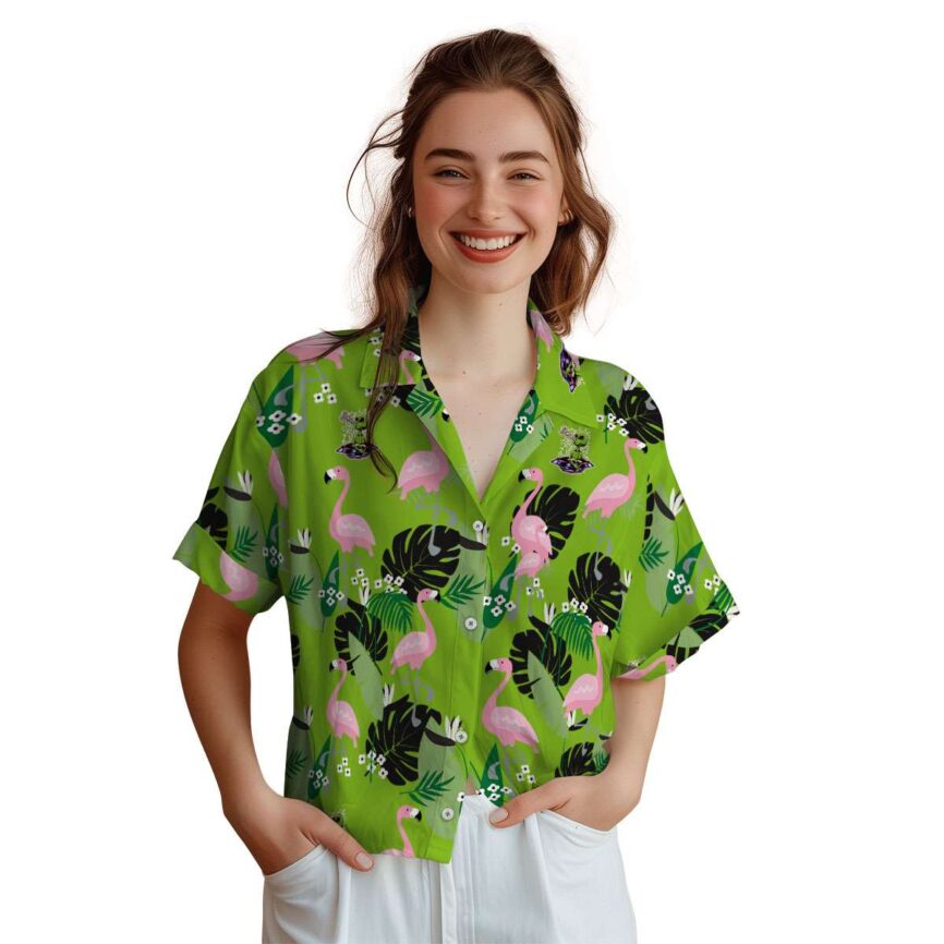 Alien Tropical Flamingo Hawaiian Shirt Top rated