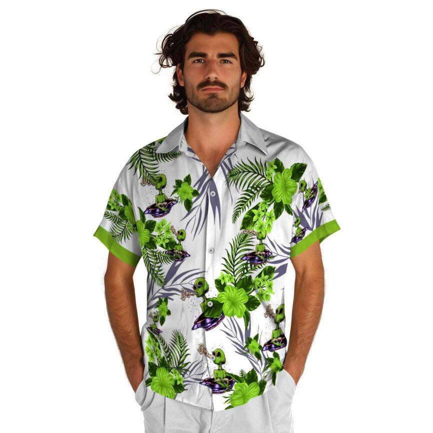 Alien US Flag Floral Hawaiian Shirt New Arrival