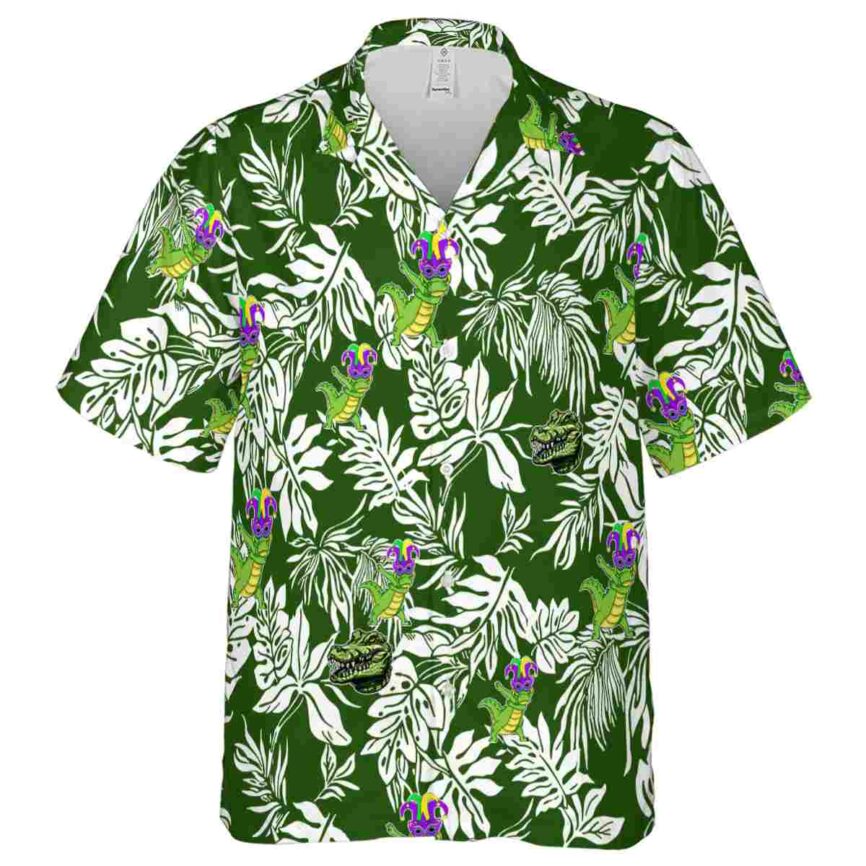 Alligator Bold Foliage Hawaiian Shirt Fashion forward