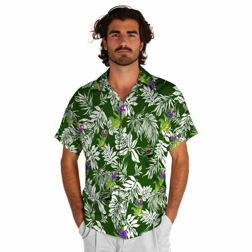 Alligator Bold Foliage Hawaiian Shirt New Arrival