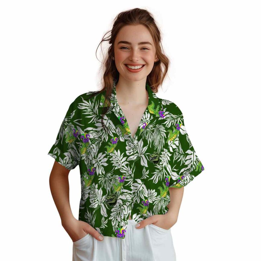 Alligator Bold Foliage Hawaiian Shirt Top rated