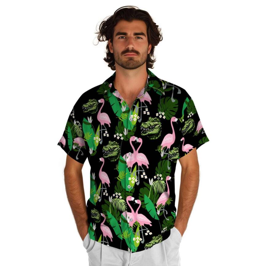 Alligator Flamingo Leaf Hawaiian Shirt New Arrival