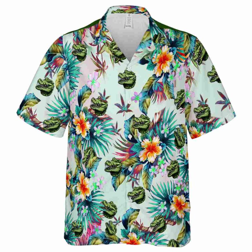 Alligator Floral Burst Hawaiian Shirt Fashion forward