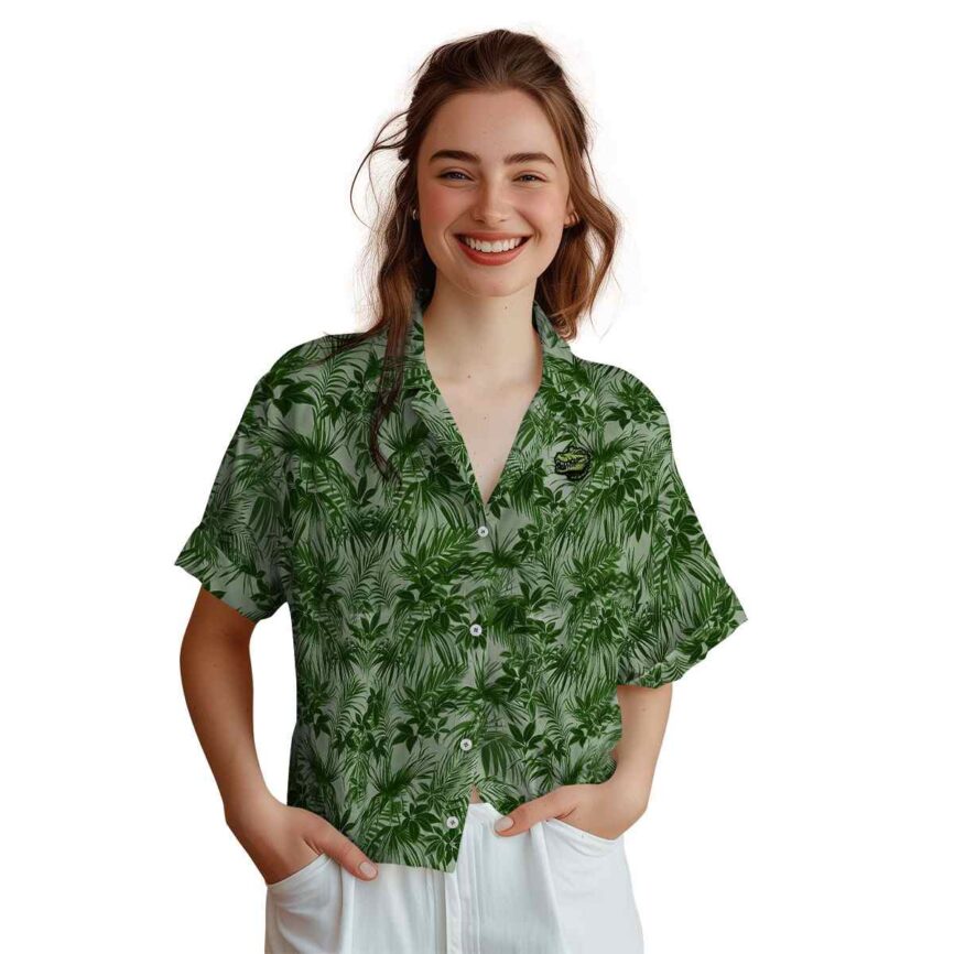 Alligator Foliage Print Hawaiian Shirt Top rated