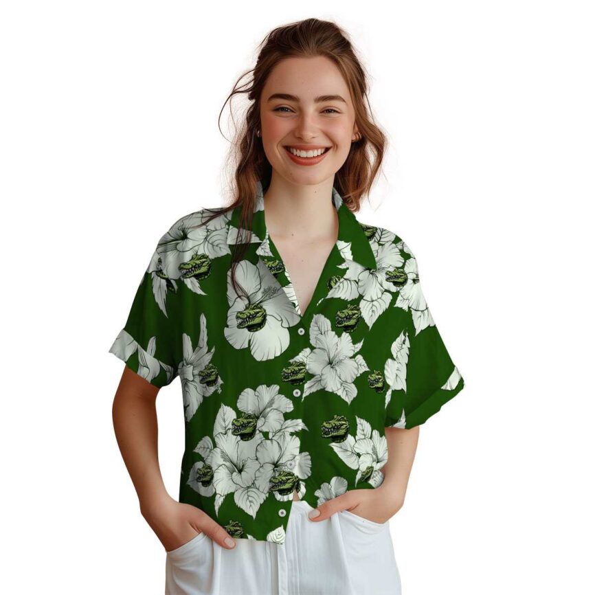 Alligator Hibiscus Flower Hawaiian Shirt Top rated