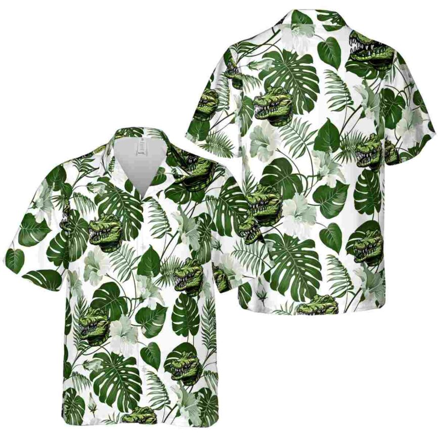 Alligator Leaf Pattern Hawaiian Shirt Premium grade