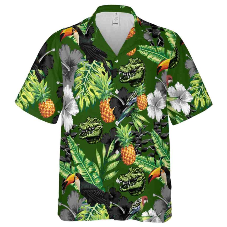 Alligator Leafy Toucan Hawaiian Shirt Fashion forward