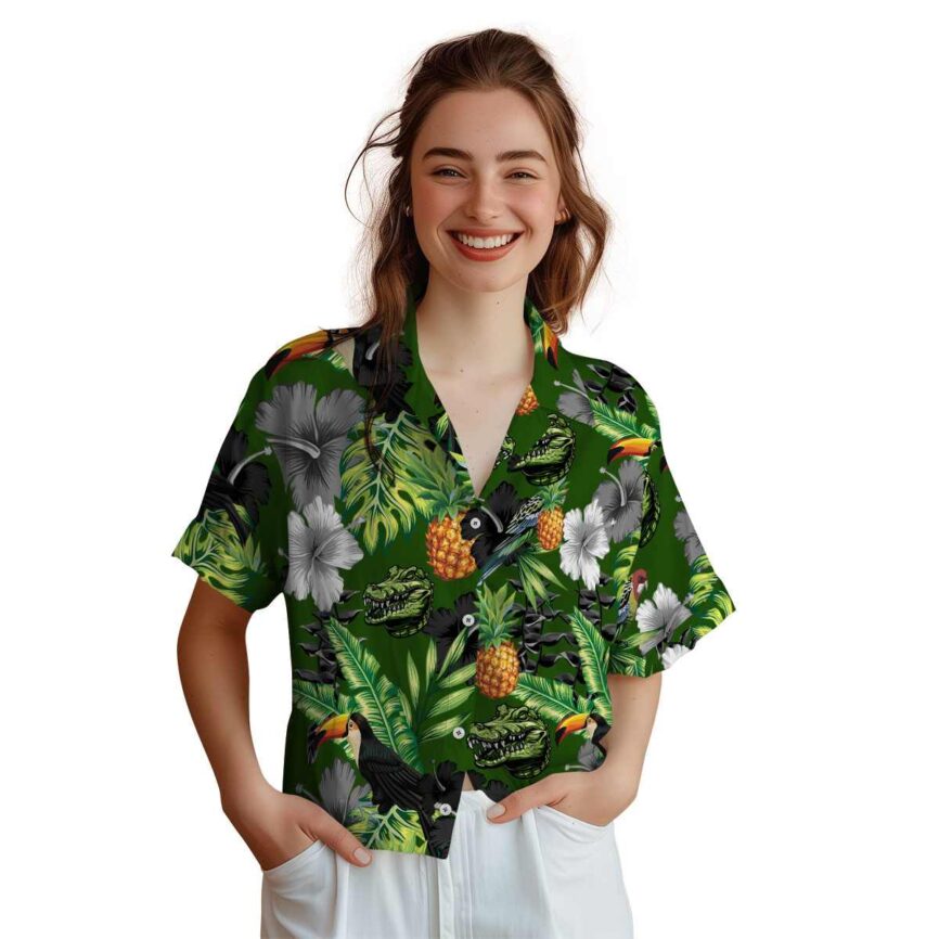 Alligator Leafy Toucan Hawaiian Shirt Top rated