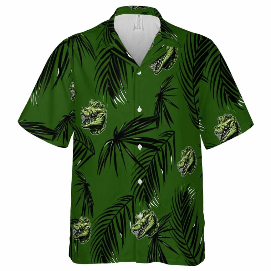 Alligator Monochrome Palm Hawaiian Shirt Fashion forward