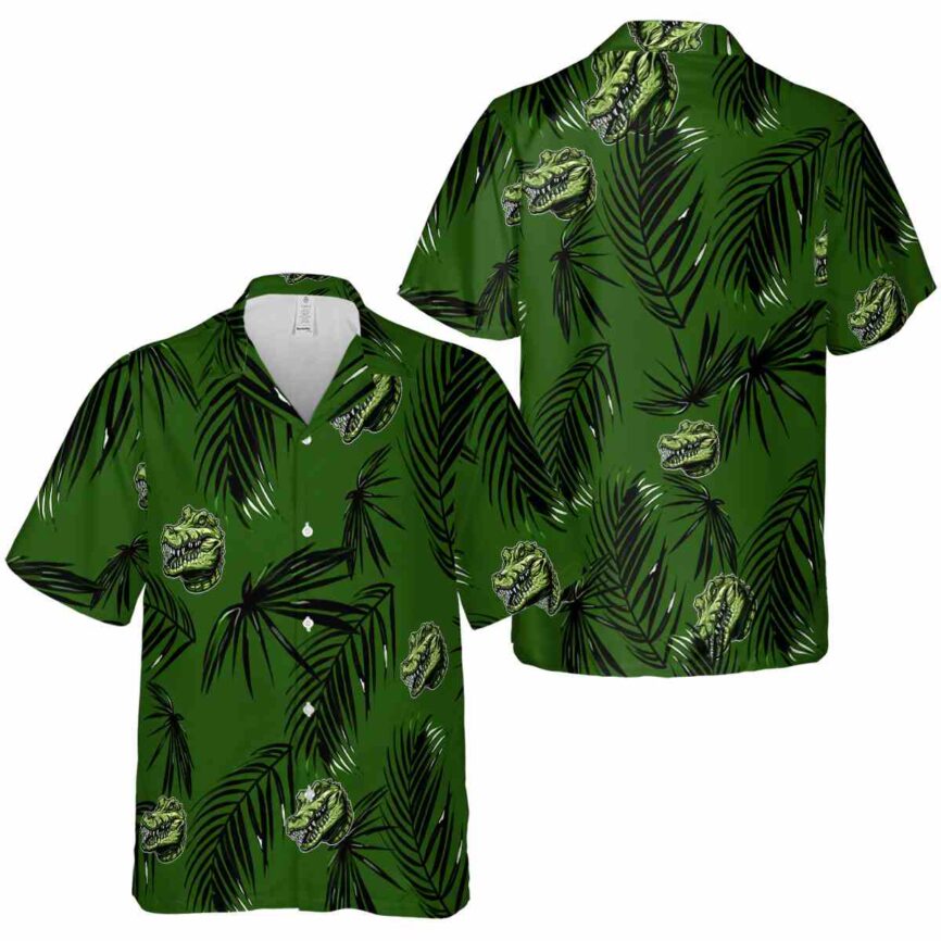 Alligator Monochrome Palm Hawaiian Shirt Premium grade