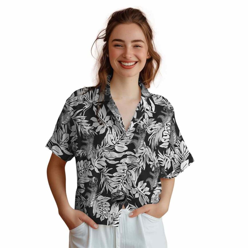 Alligator Monstera Foliage Hawaiian Shirt Top rated