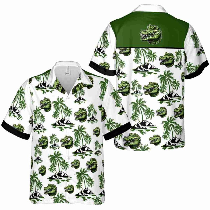 Alligator Palm Island Graphic Hawaiian Shirt Premium grade