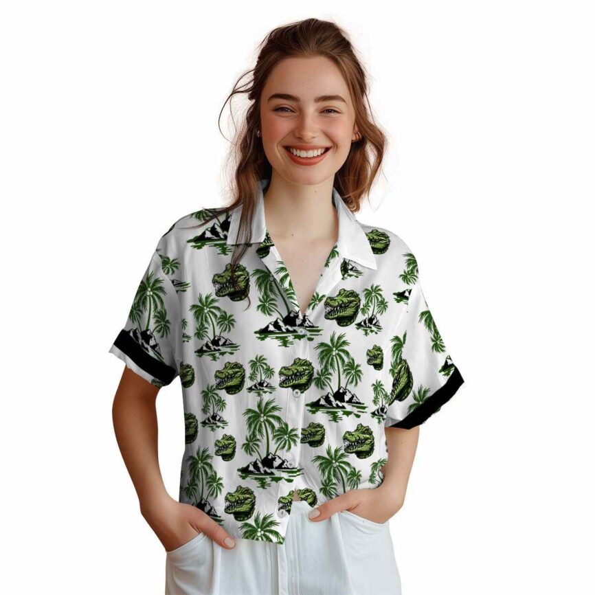 Alligator Palm Island Graphic Hawaiian Shirt Top rated