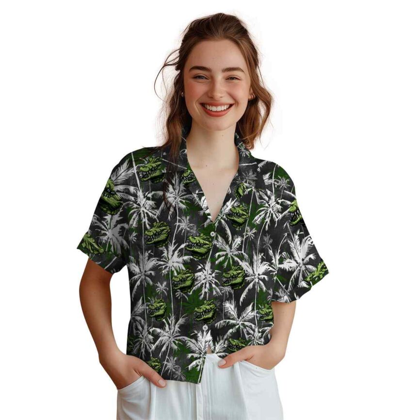 Alligator Palm Themed Hawaiian Shirt Top rated