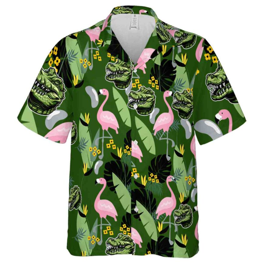 Alligator Pink Flamingo Hawaiian Shirt Fashion forward