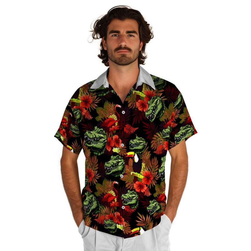 Alligator Tropical Bird Hawaiian Shirt New Arrival