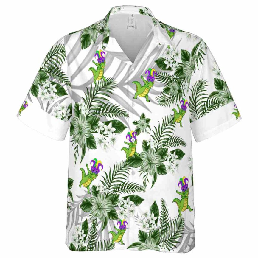 Alligator Tropical Blossom Hawaiian Shirt Fashion forward