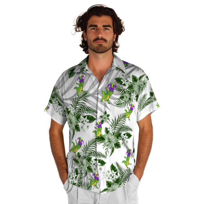 Alligator Tropical Blossom Hawaiian Shirt New Arrival