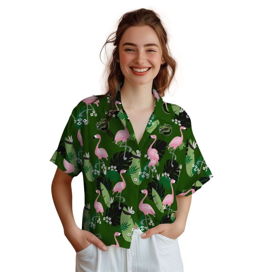 Alligator Tropical Flamingo Hawaiian Shirt Top rated