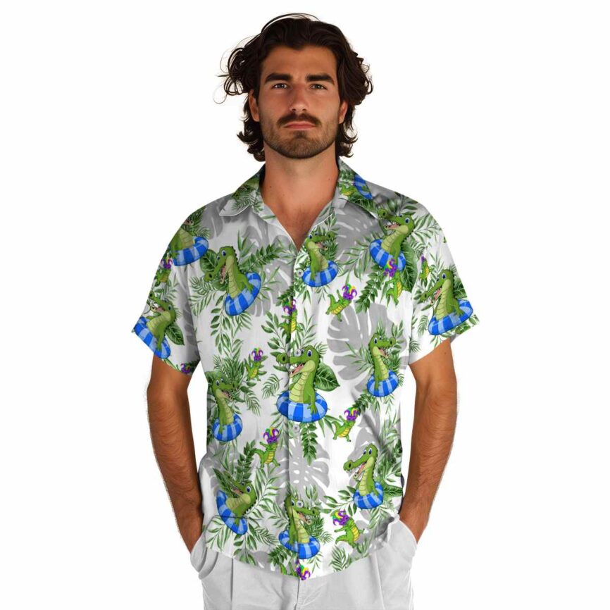 Alligator Tropical Fronds Hawaiian Shirt New Arrival