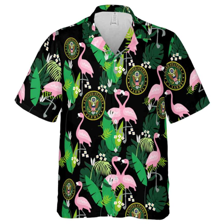 Army Flamingo Leaf Hawaiian Shirt Fashion forward