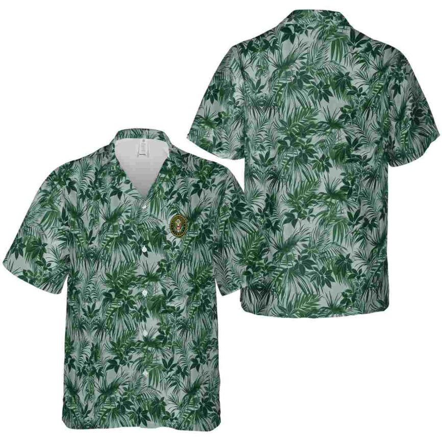 Army Foliage Print Hawaiian Shirt Premium grade