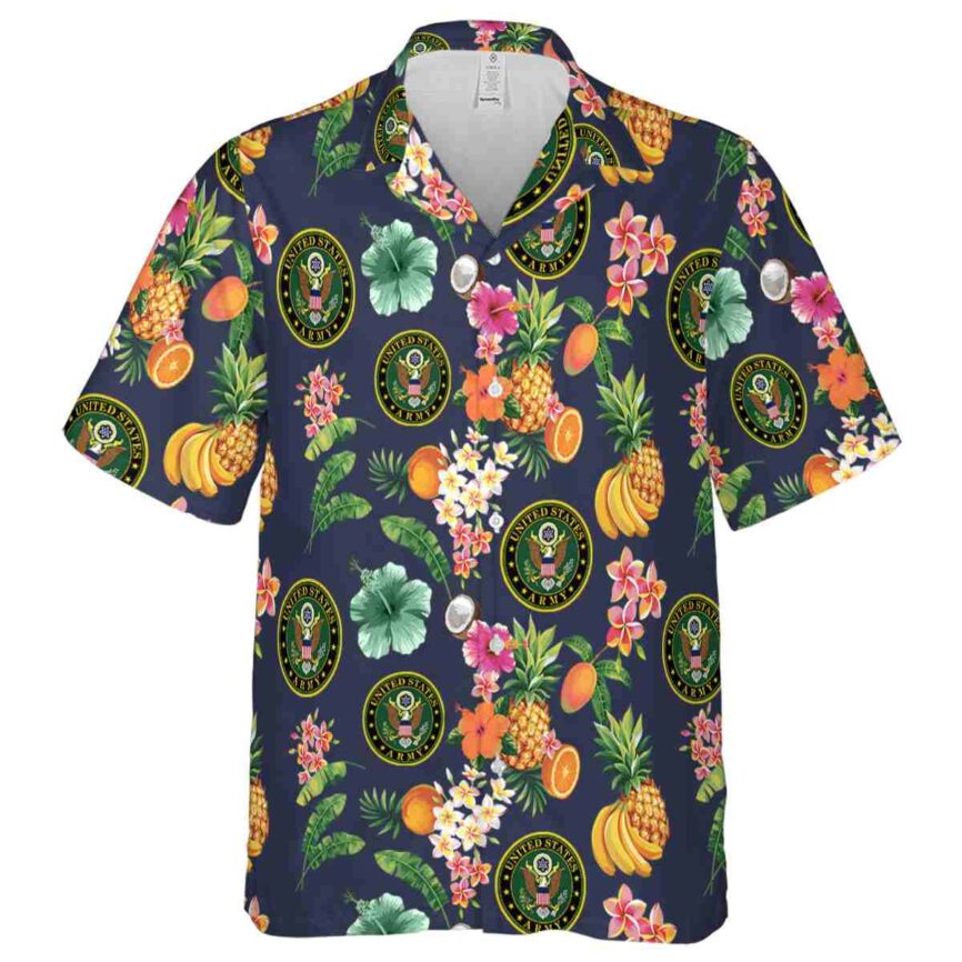 Army Fruit Pattern Hawaiian Shirt Fashion forward