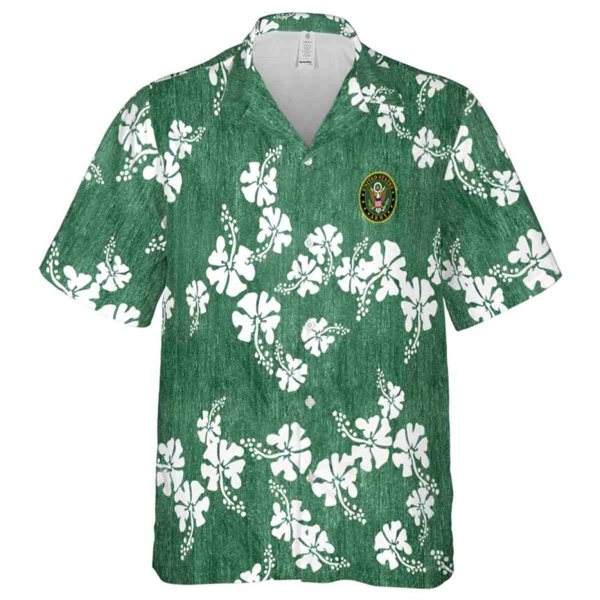 Army Hibiscus Blossom Hawaiian Shirt Fashion forward