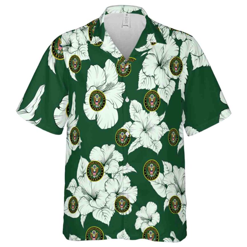 Army Hibiscus Flower Hawaiian Shirt Fashion forward