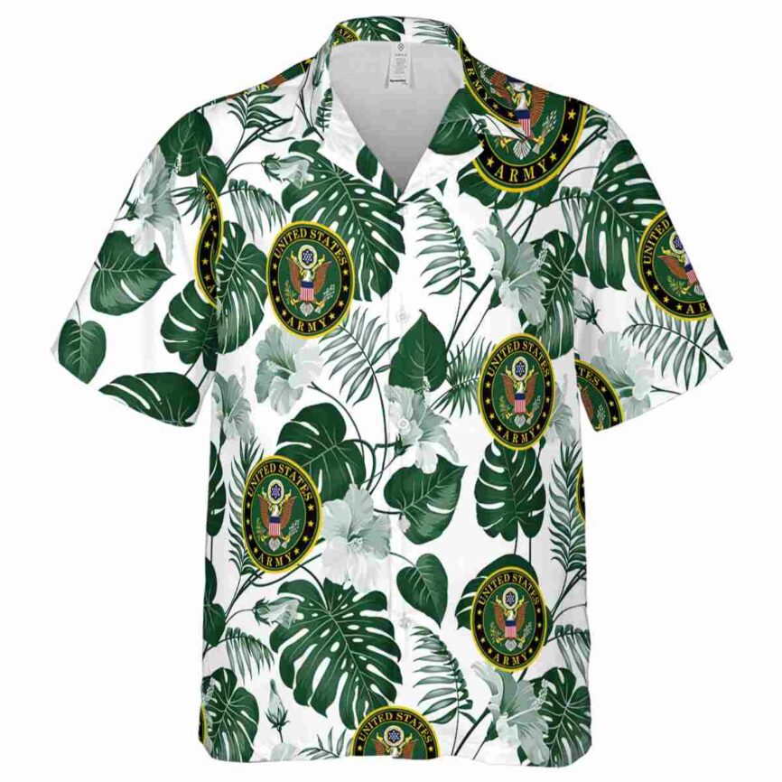 Army Leaf Pattern Hawaiian Shirt Fashion forward