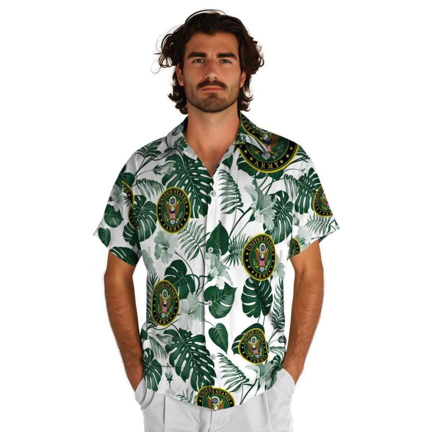 Army Leaf Pattern Hawaiian Shirt New Arrival