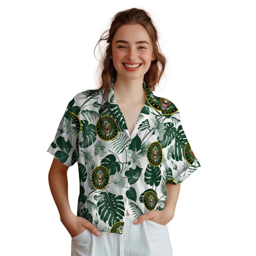 Army Leaf Pattern Hawaiian Shirt Top rated