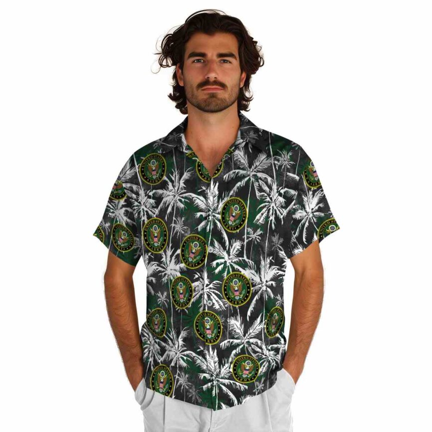 Army Palm Themed Hawaiian Shirt New Arrival