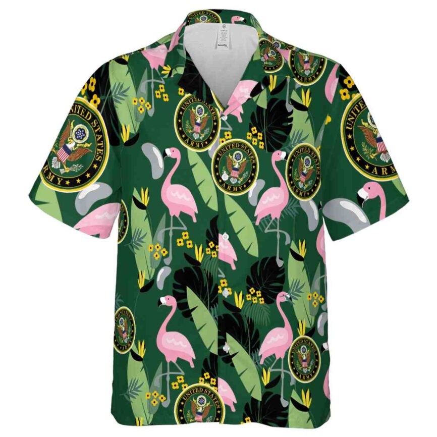 Army Pink Flamingo Hawaiian Shirt Fashion forward