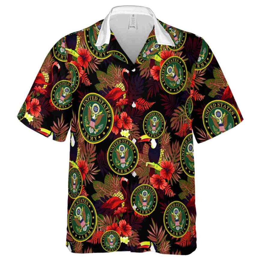 Army Tropical Bird Hawaiian Shirt Fashion forward