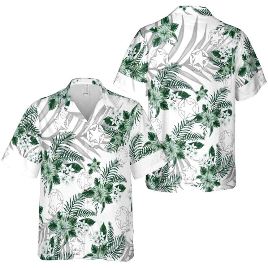 Army Tropical Blossom Hawaiian Shirt Premium grade