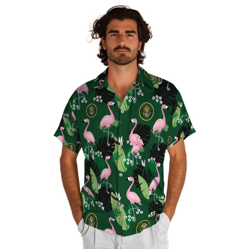 Army Tropical Flamingo Hawaiian Shirt New Arrival